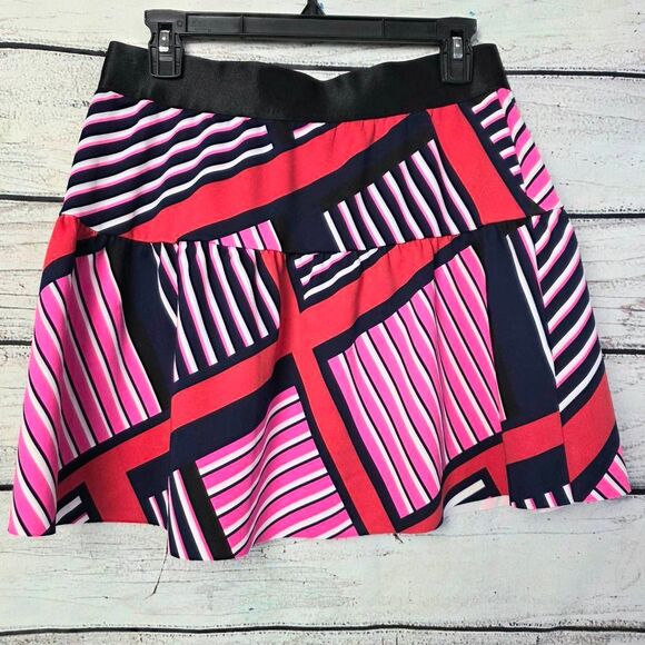 Express Multicolor Stripe Flare Skirt M NWT - Picture 2 of 5
